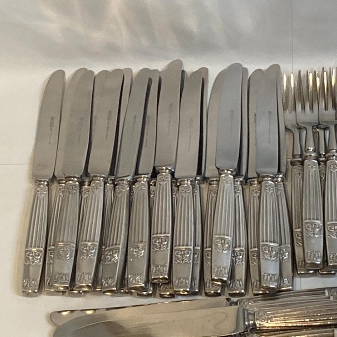 ラッキーウッド シルバープレート ステンレス カトラリー 100点セット 食器