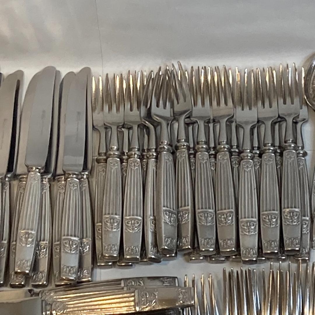 ラッキーウッド シルバープレート ステンレス カトラリー 100点セット 食器