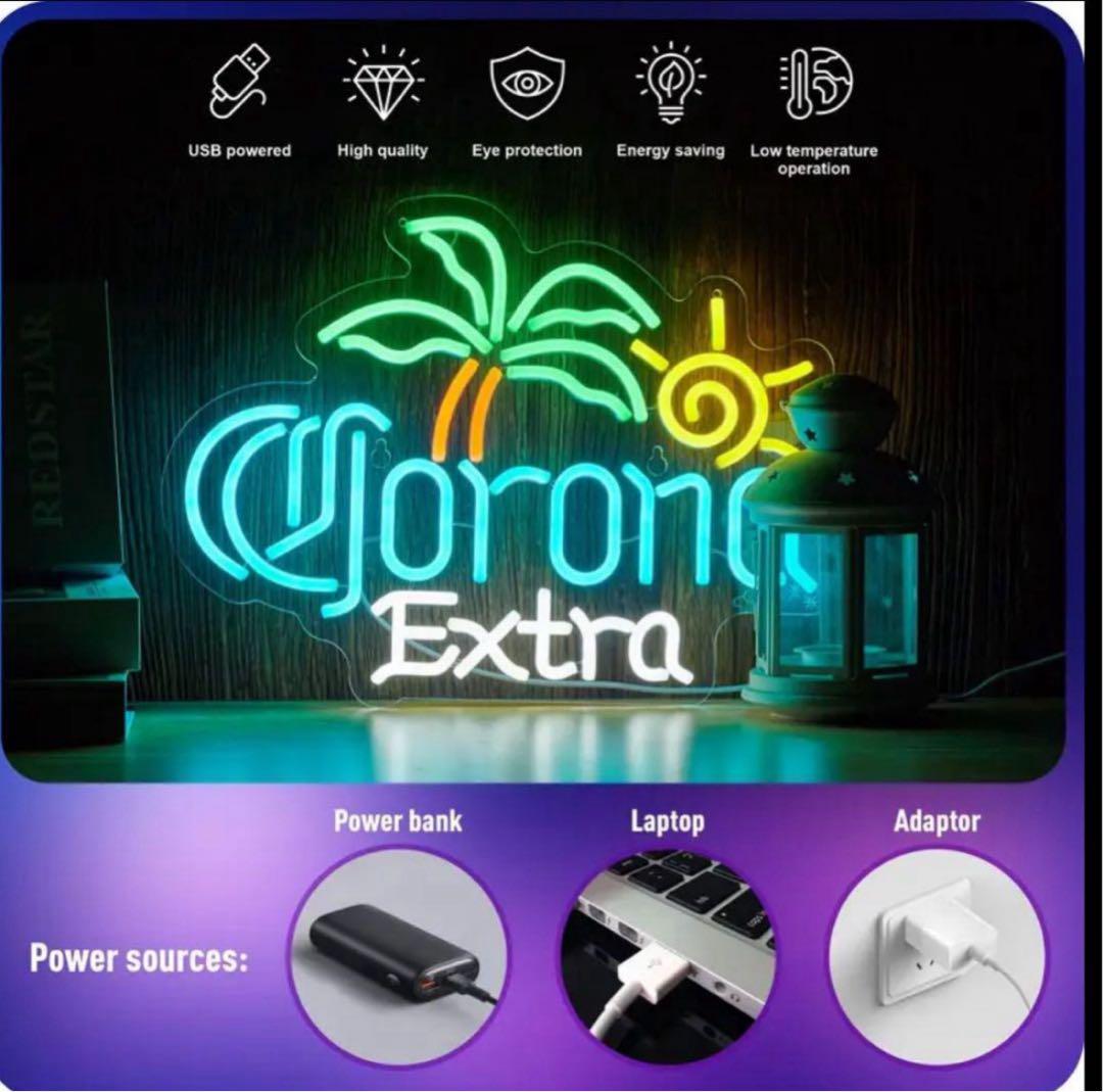 Corona コロナビール LED 看板 メキシカン ダイナー 酒 BAR