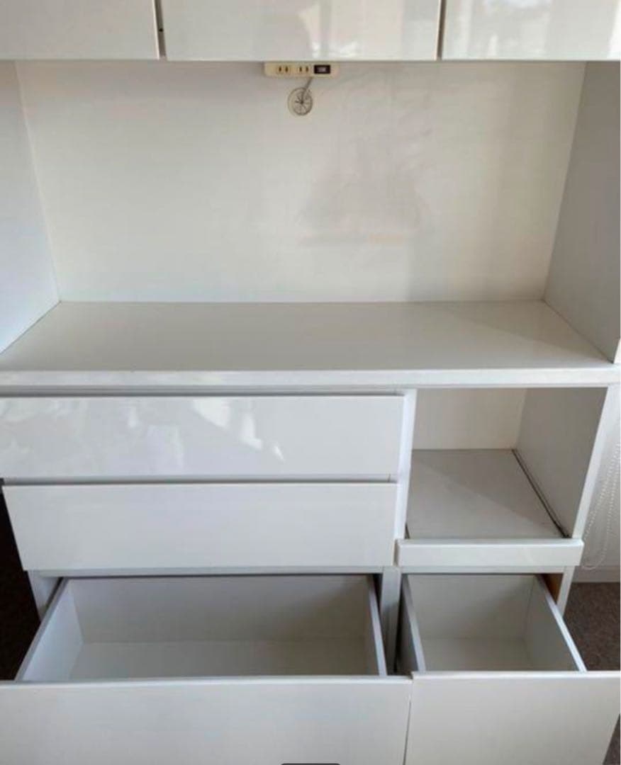 食器棚　キッチンボード　ホワイト　ニトリ