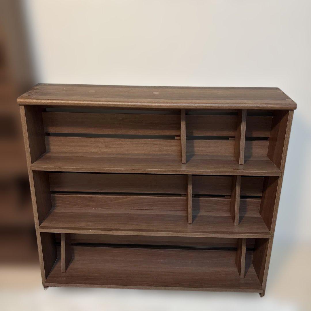 LOWYA ロウヤ 本棚 収納棚 漫画収納 大容量 スリム90cm ウォルナット