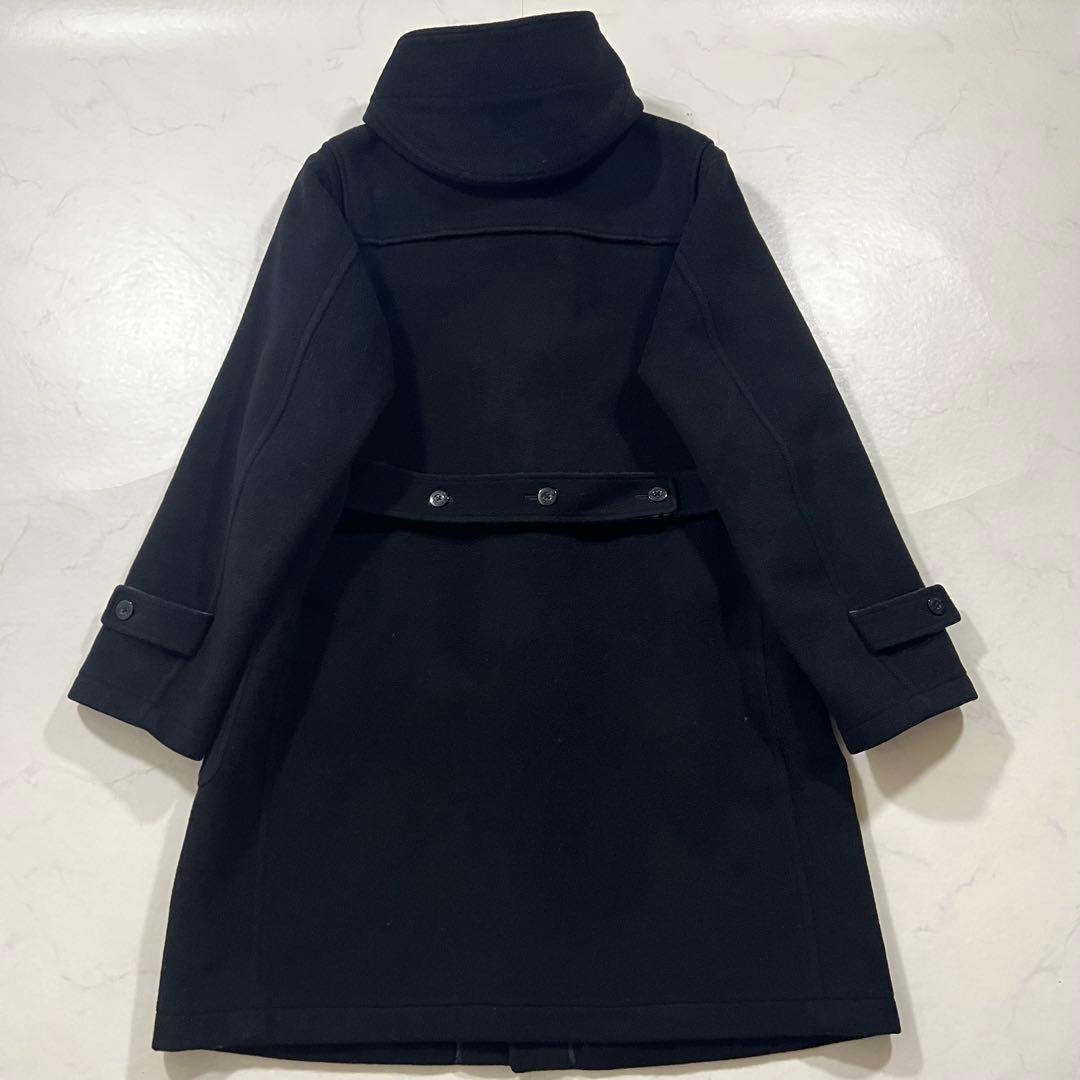 バーバリーブラックレーベル ダッフルコート XLサイズ ブラック 黒 ウール