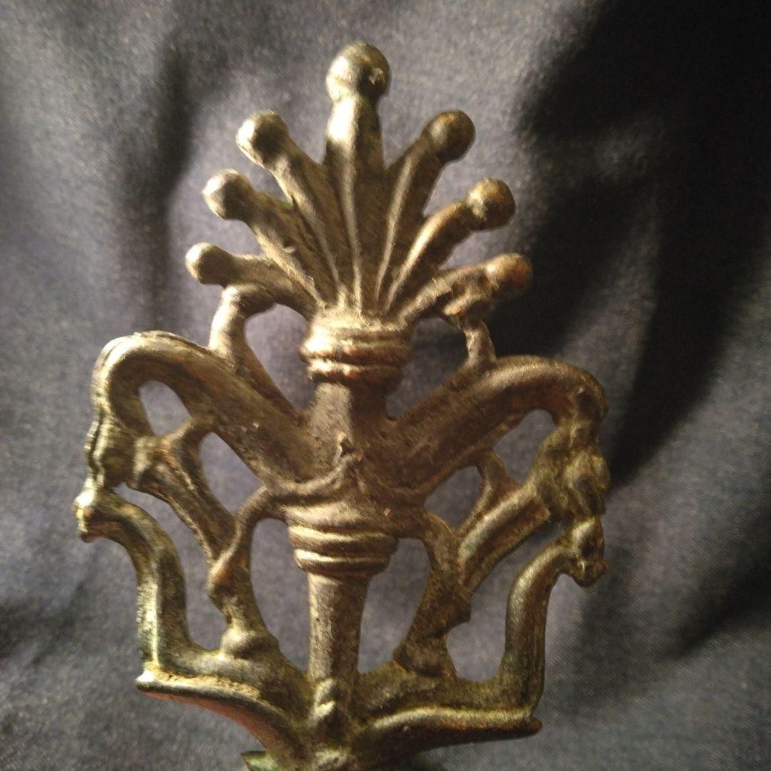 青銅製アンティーク雑貨　外国製灯火器　ランプ