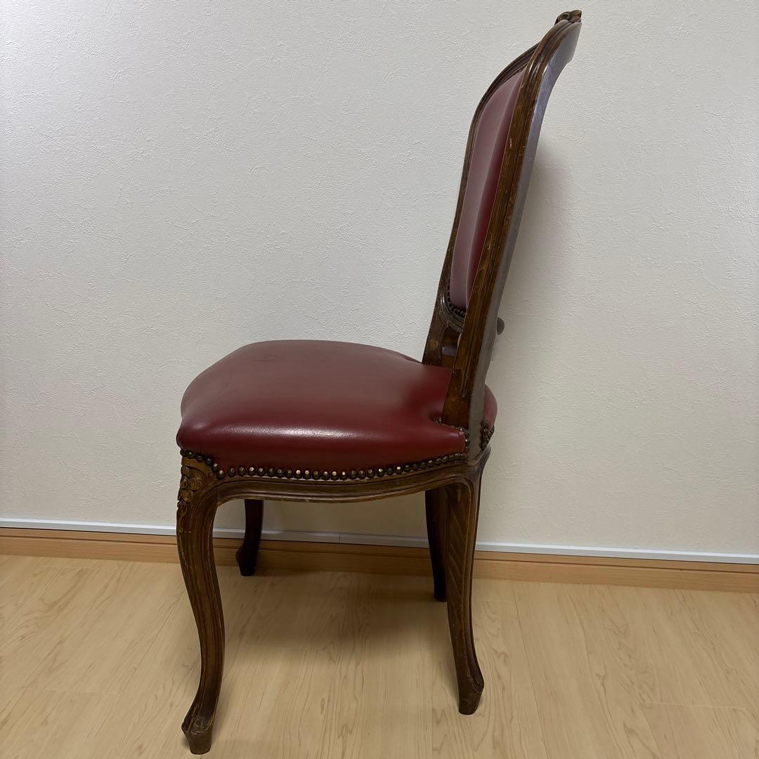イスヤ商会　ダイニングチェア　イス　ロココ調　猫脚　レザー　レトロ　洋風　アダル