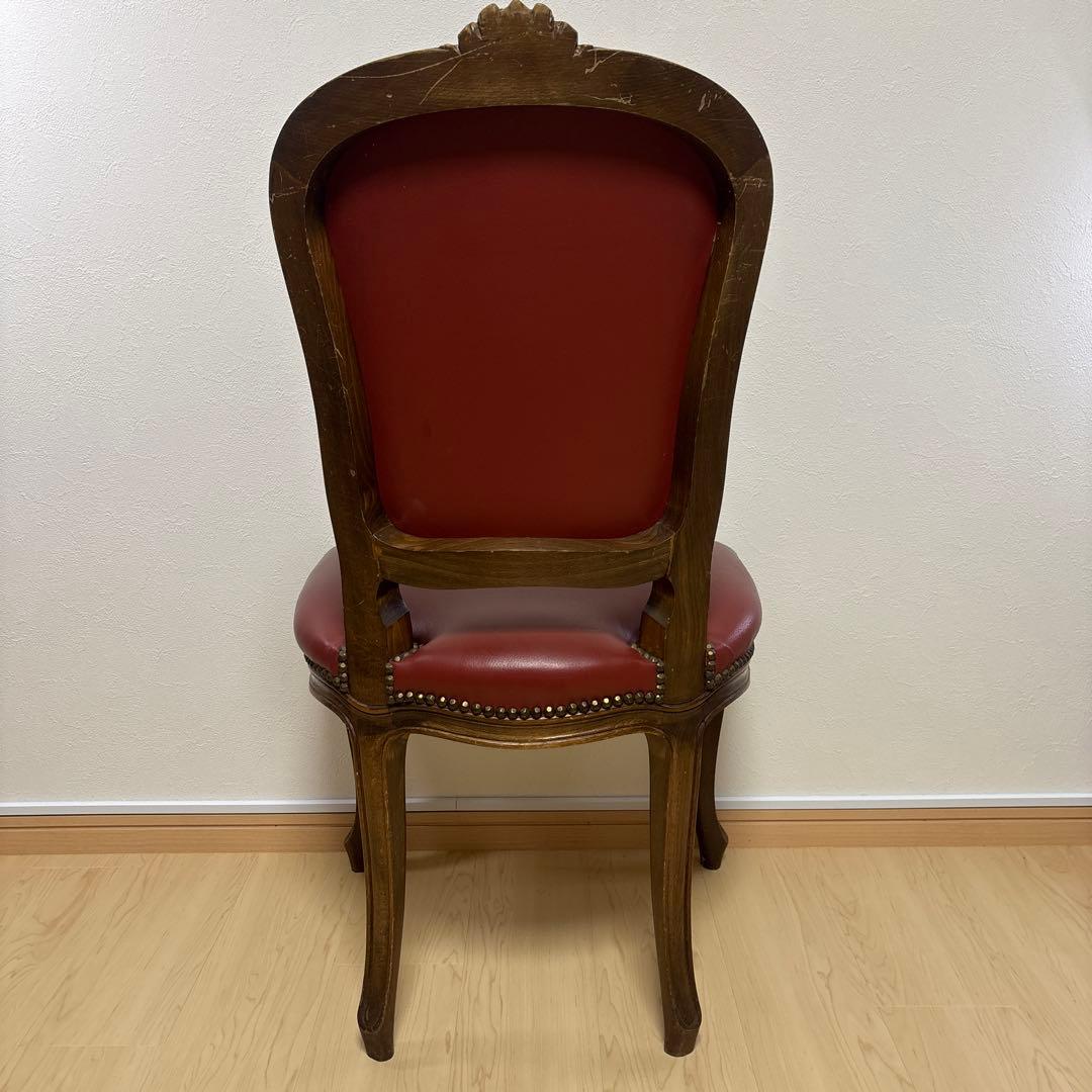 イスヤ商会　ダイニングチェア　イス　ロココ調　猫脚　レザー　レトロ　洋風　アダル