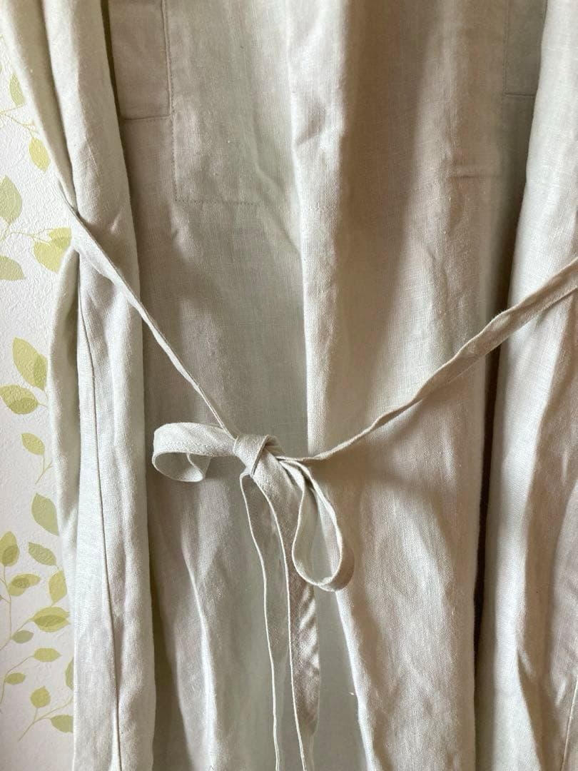 [新品]  Eddie Bauer エプロン　リネン100%　生成