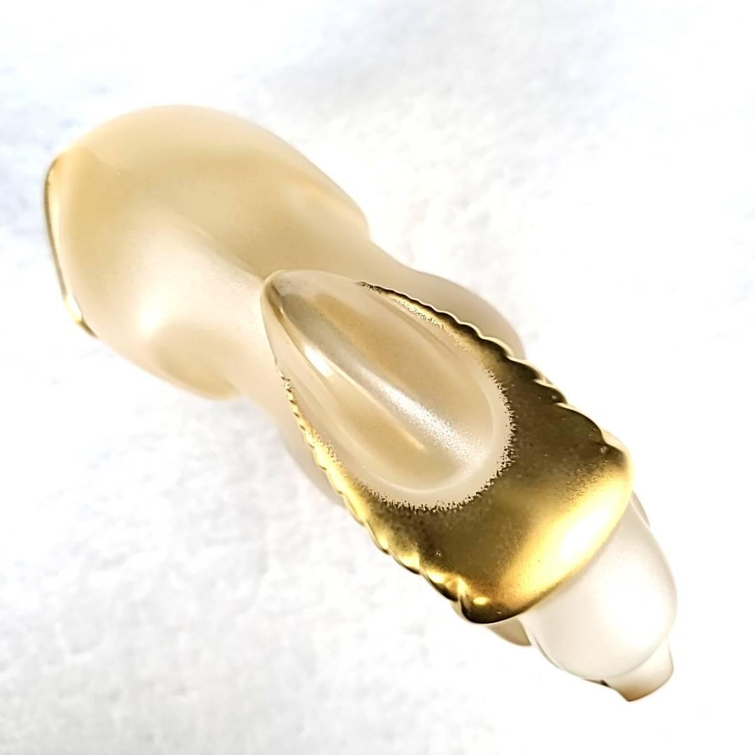 ●未使用□ラリック　25　ブッフェル　オブジェ　牛　丑　ゴールド　箱つき 1