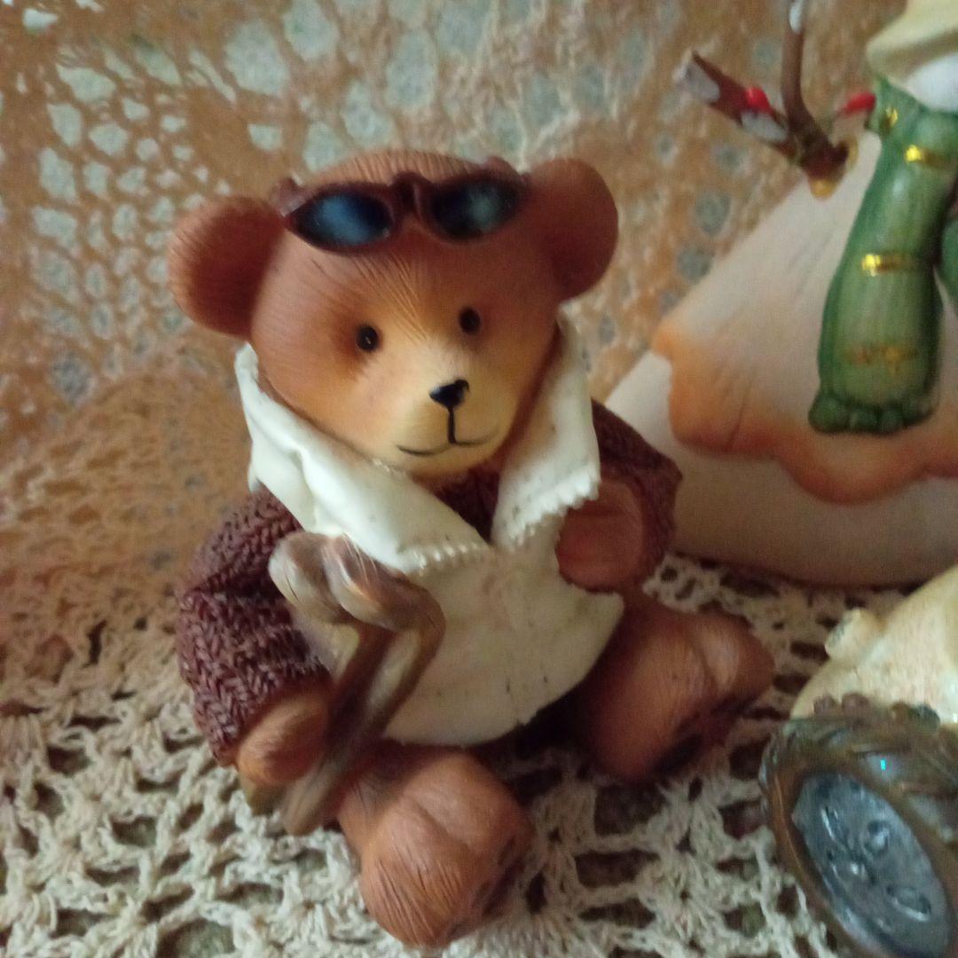 クリスマス置物　サンタ・トナカイ・ベアー・雪だるま置物　クリスマスインテリア雑貨