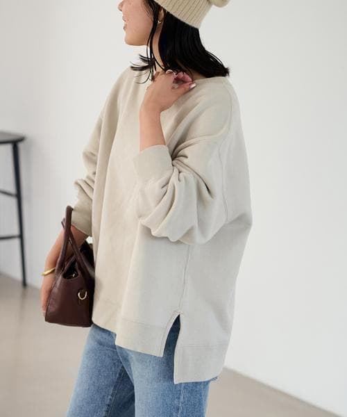 【新品 未使用】フレームワーク ボートネックワイドスウェット 24AW