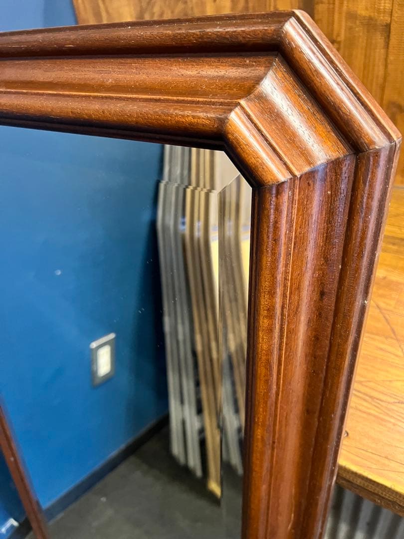 アンティーク イタリア製 八角形 オクトゴナル ミラー ビンテージ 全身鏡