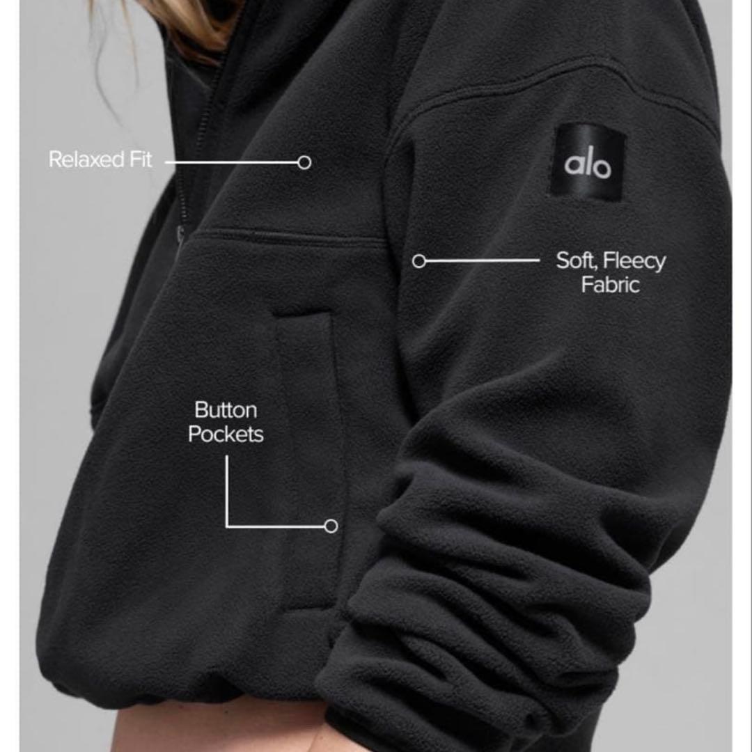 alo リラックスフィット フリース トレーナーXXS