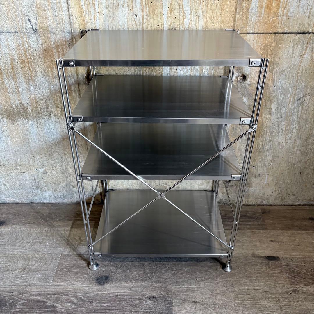 MUJI 無印良品　ステンレス　ユニットシェルフ　小　4段　①