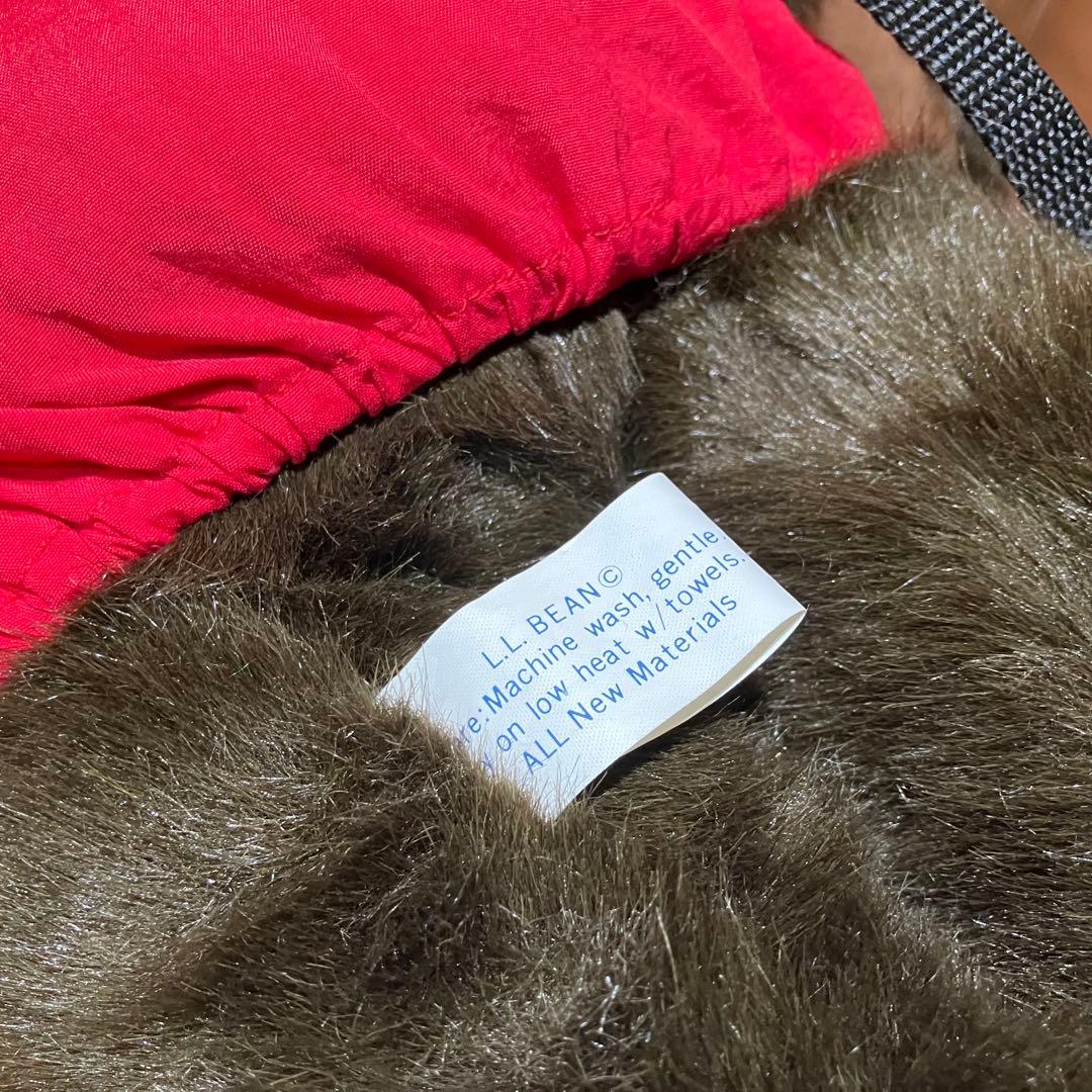 llbean teddy bear コラボ　ぬいぐるみ　アノラックパーカー　赤