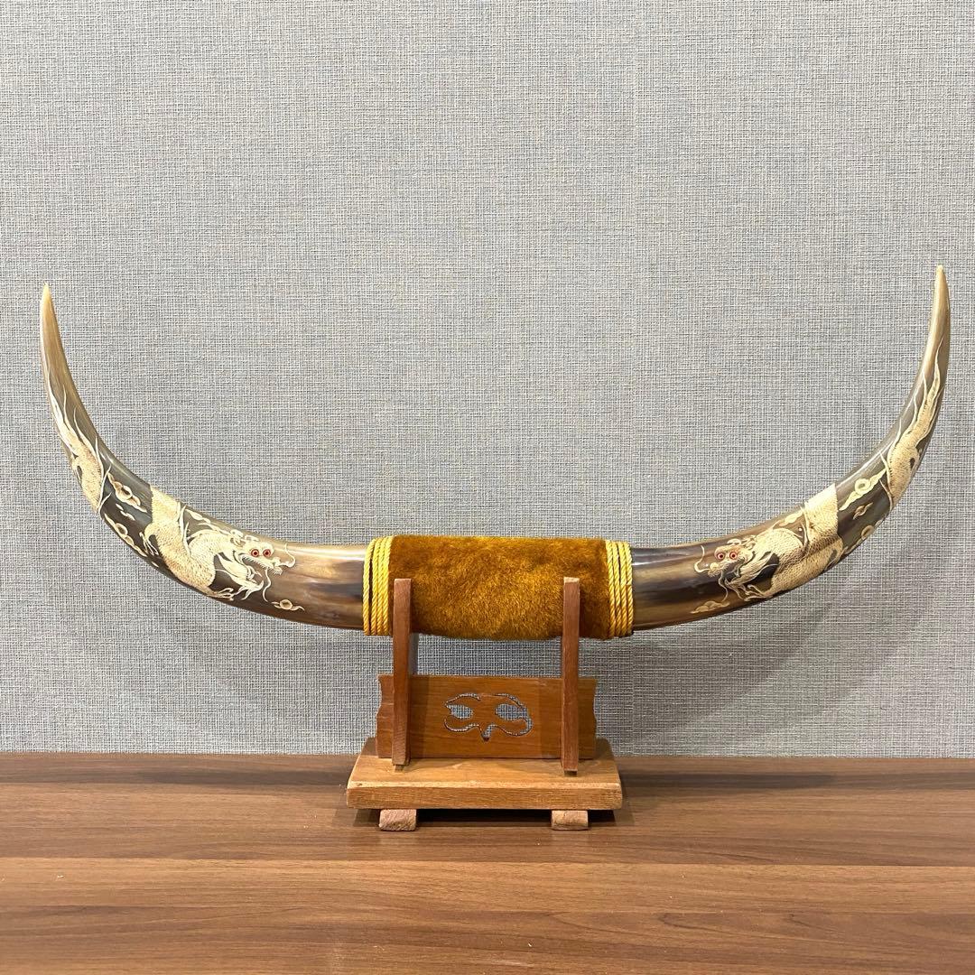 水牛の角　置物　インテリア