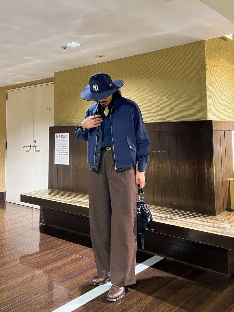 【新品】NEW ERA ロングブリムハット 中津川吾郎 ヤンキース ネイビー