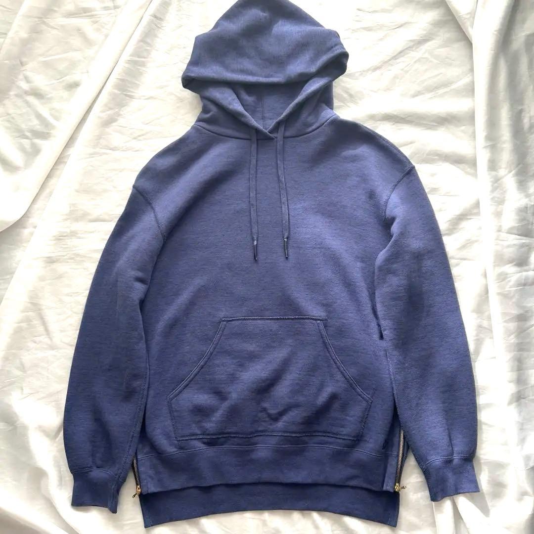 お値下げ！【Drawer】コットンパーカー フーディー カシミヤ ブルー系 2