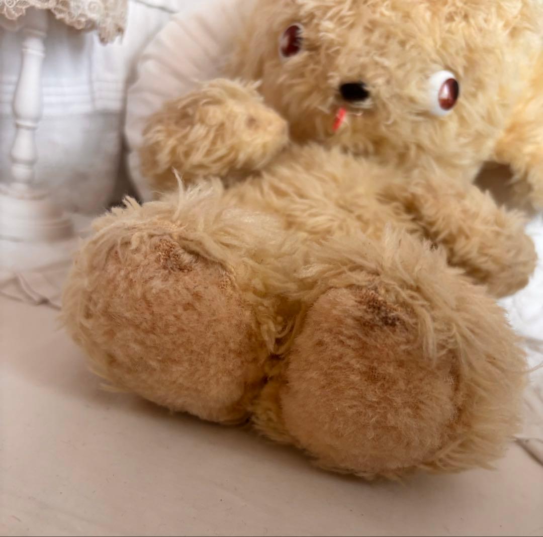 週末迄❤️ 謎の可愛い子　ポンチ目　アンティークベア　ヴィンテージ