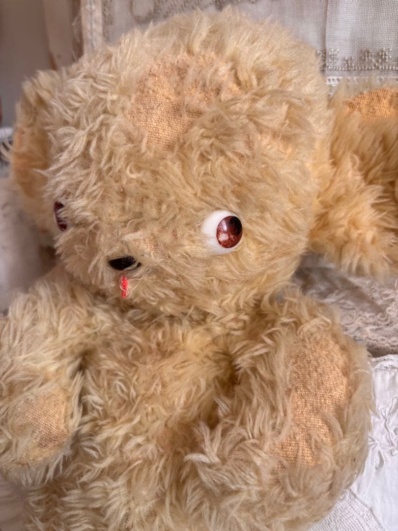 週末迄❤️ 謎の可愛い子　ポンチ目　アンティークベア　ヴィンテージ