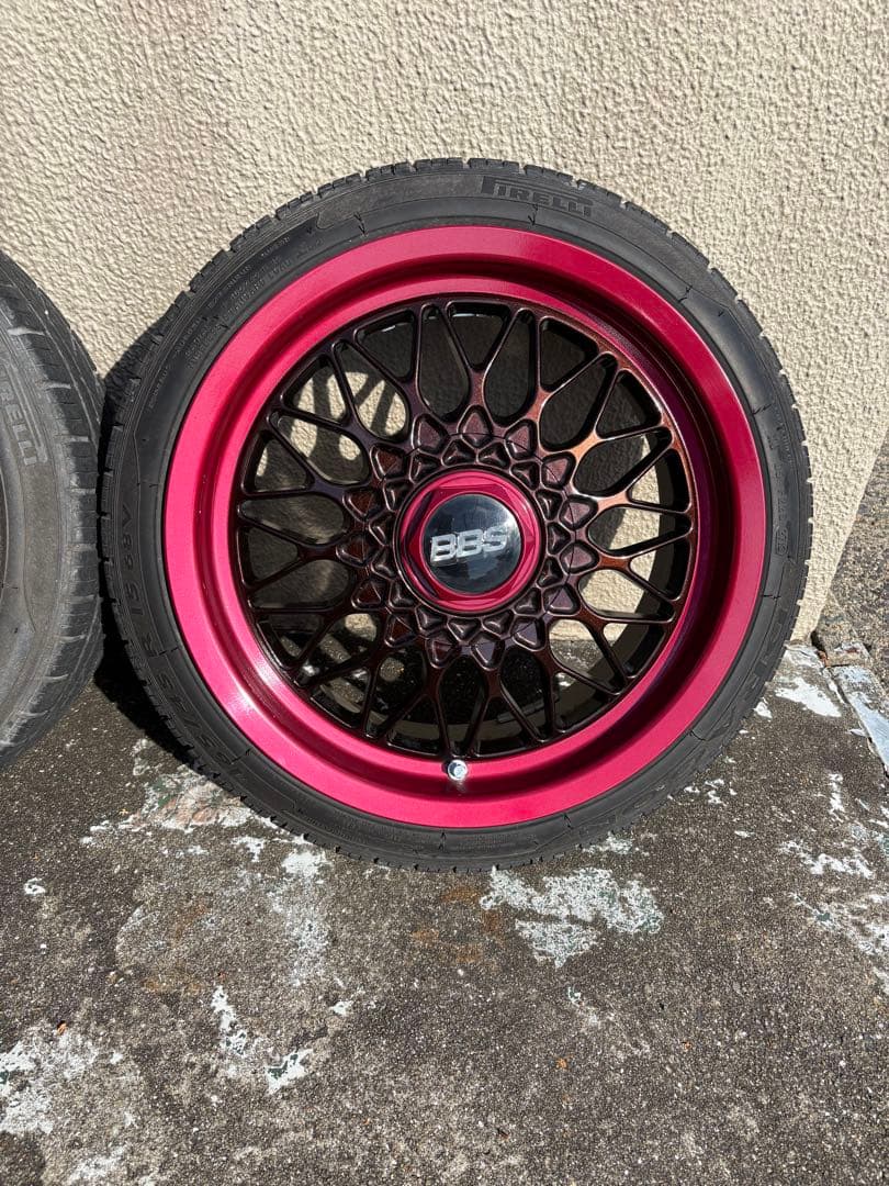 BBS ホイール 黒/茶メタリックPirelliタイヤ付き