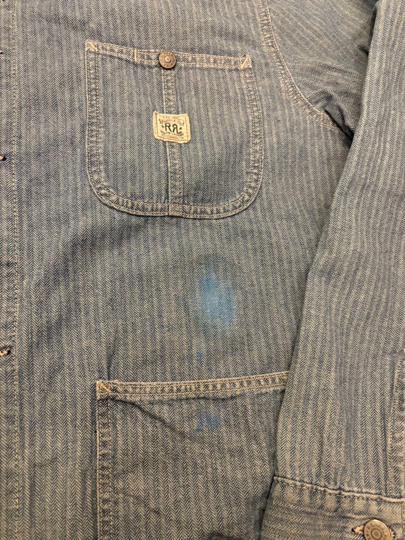 RRL Ralph Lauren ストライプ カバーオール　ダブルアールエル　L