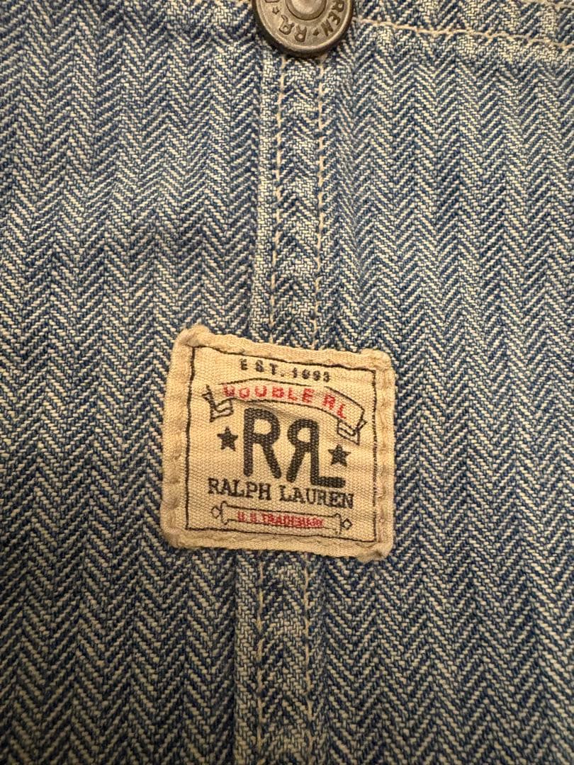 RRL Ralph Lauren ストライプ カバーオール　ダブルアールエル　L