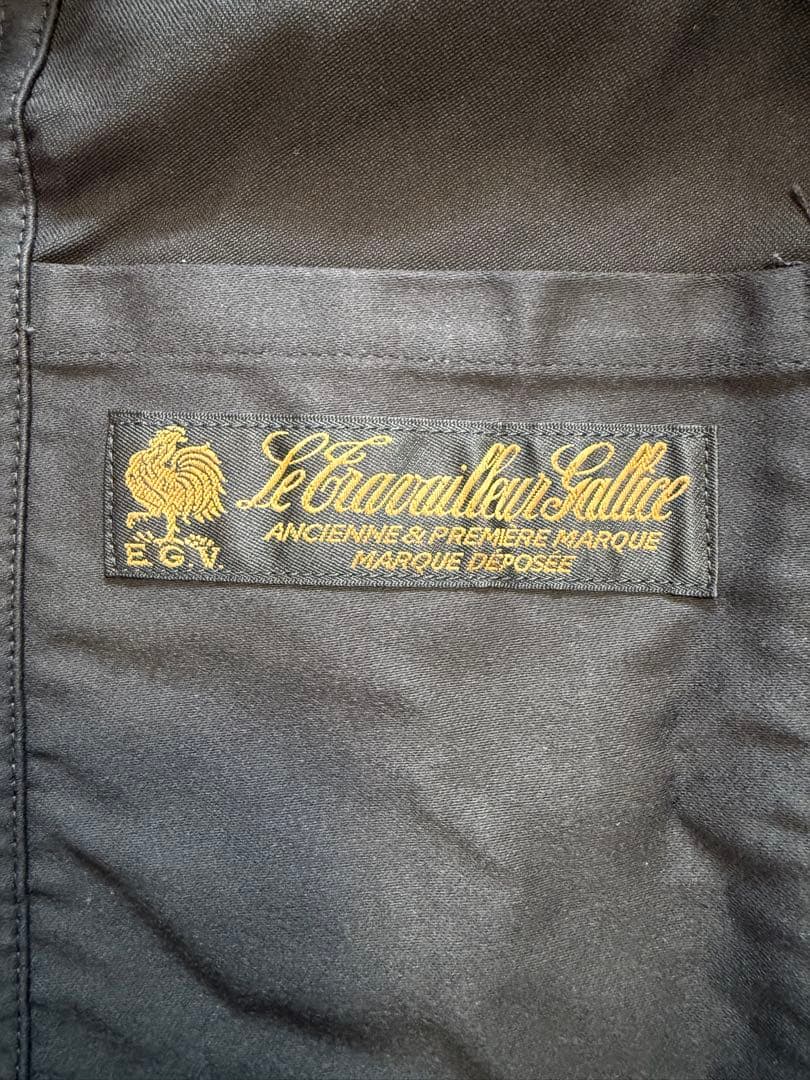 ル・トラヴァイユール・ガリス フレンチモールスキンジャケット　ブラック　サイズ4