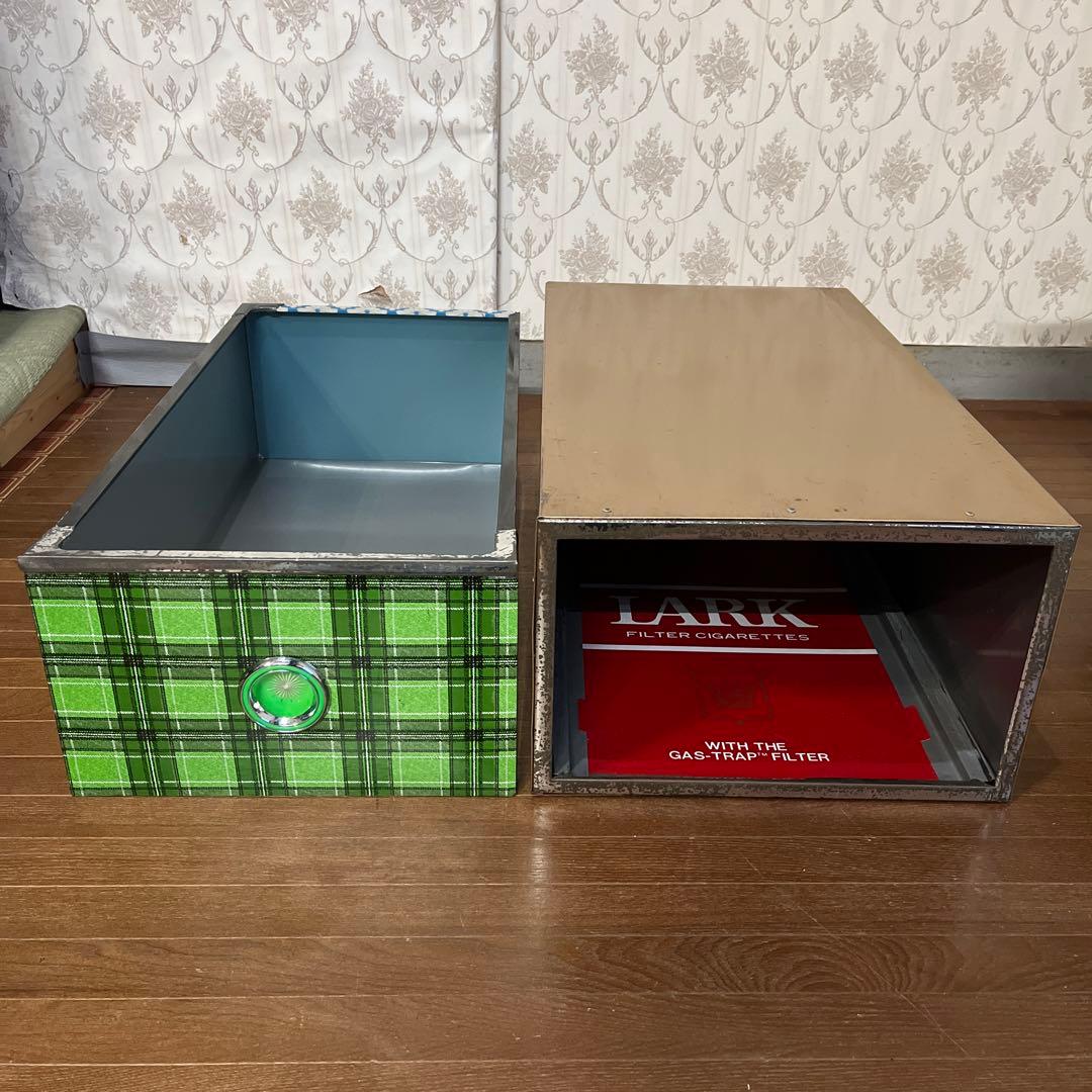 【アンティーク】① 昭和レトロ レトロポップ ブリキ 衣装ケース 収納ボックス