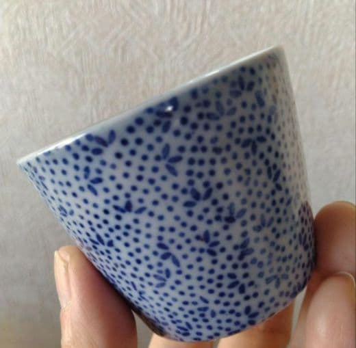 古伊万里染付印判小紋柄蕎麦猪口江戸時代幕末明治