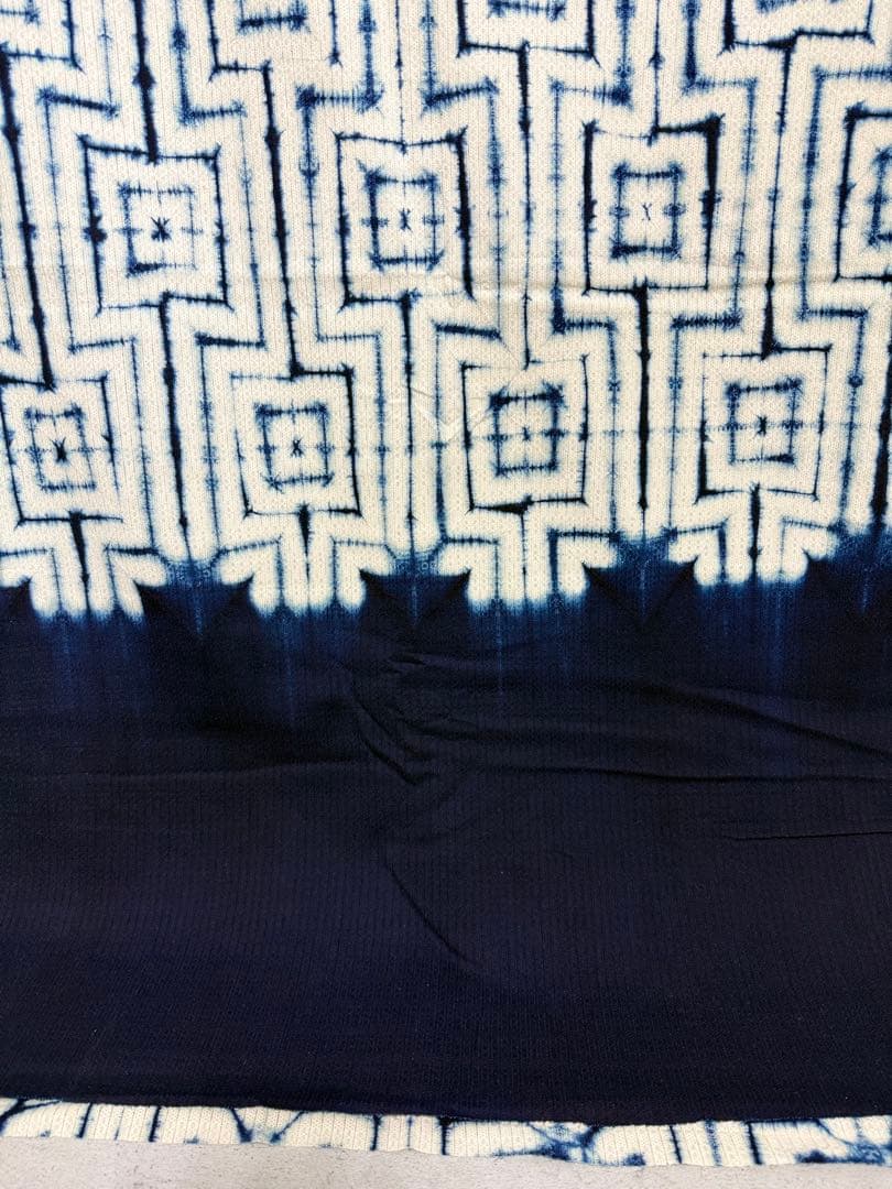 N 「片野絞り」民藝 藍染絞り職人 片野かほり 藍染絞り布 国展 有松絞り