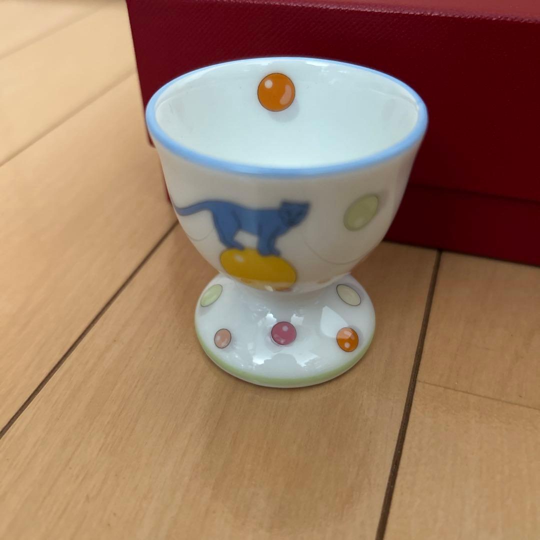 Cartier 陶器エッグカップ カラフル
