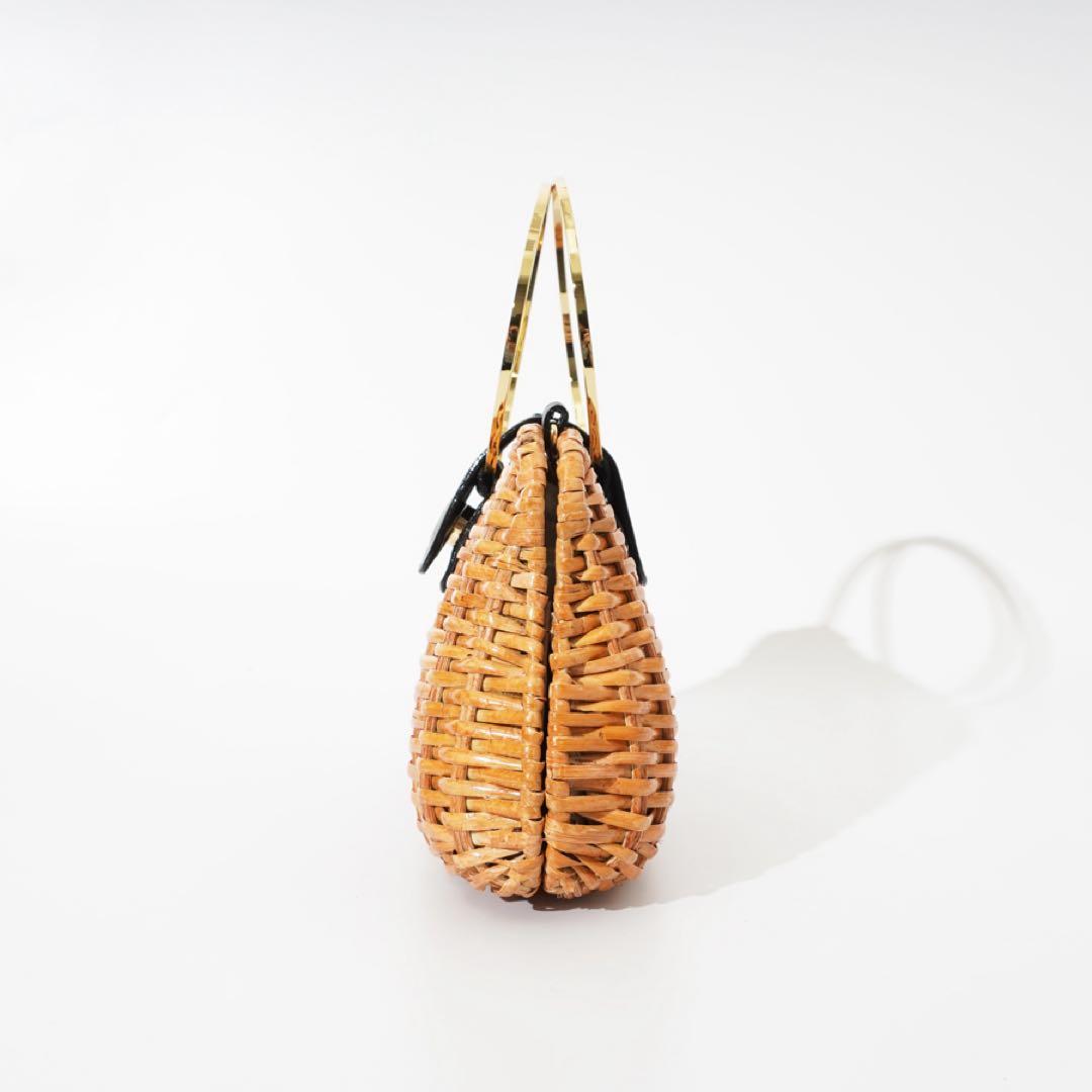 lei　定価￥25,300 スプリットラタン2WAYリングハンドルバッグ