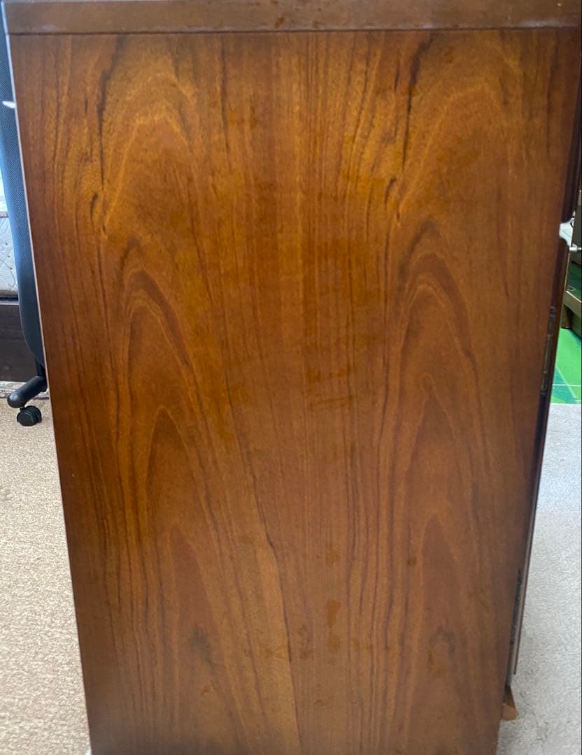 【おしゃれ】カリモク　木製ラック ダークブラウン アンティーク　チェスト