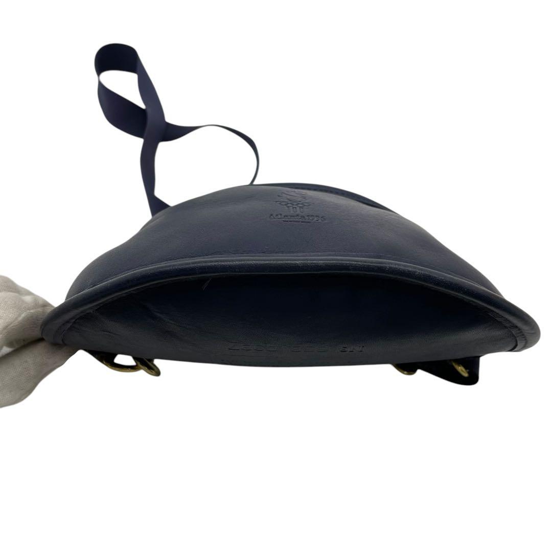 オールドコーチ 0987 ショルダーバッグ アトランタ 三日月 レザー 紺色