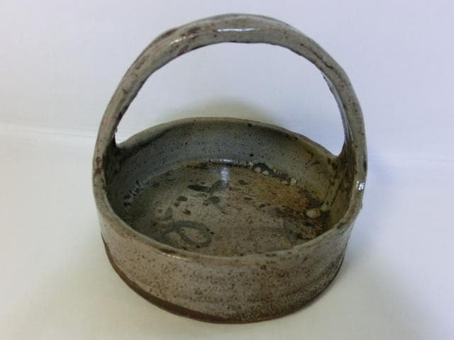 鉢■古唐津手付き鉢 古い絵唐津 花生け 菓子器 菓子鉢 古美術 時代物 骨董品■