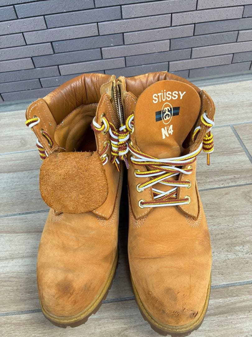 ティンバーランド、STÜSSY N4 コラボ、ワークブーツ ブラウン26.5cm