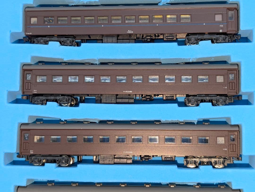 KATO　旧客車 茶色 ８両セット　２両室内灯点灯　ケース付き