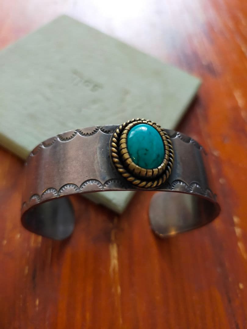 atease 大粒　ターコイズ　シルバー　バングル　RRL ナバホ