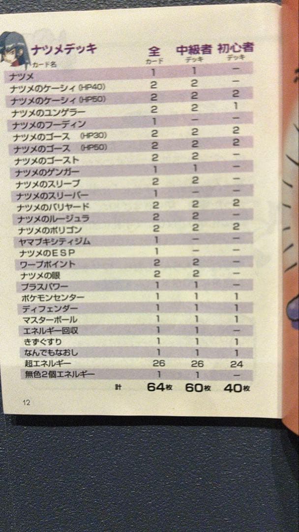 ナツメのゲンガー ポケモンカード デッキ 旧裏