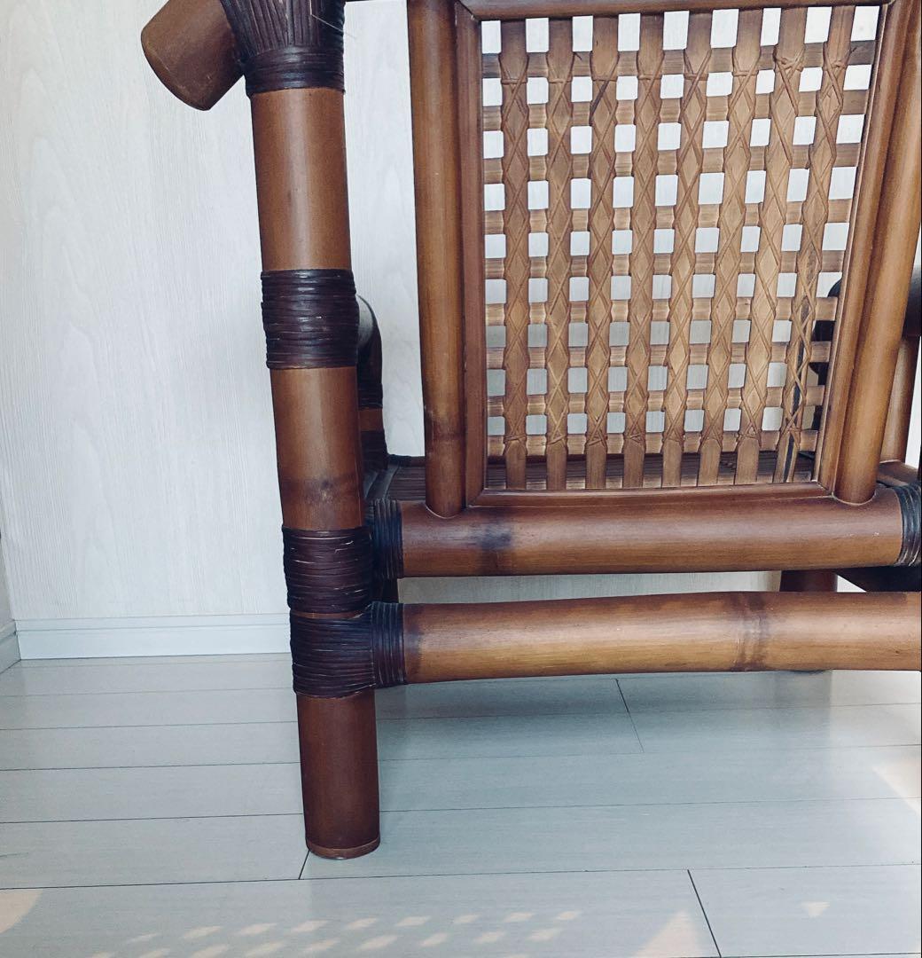 〈希少〉バンブー 竹製 ラタン チェア アンティーク 民族　民族雑貨
