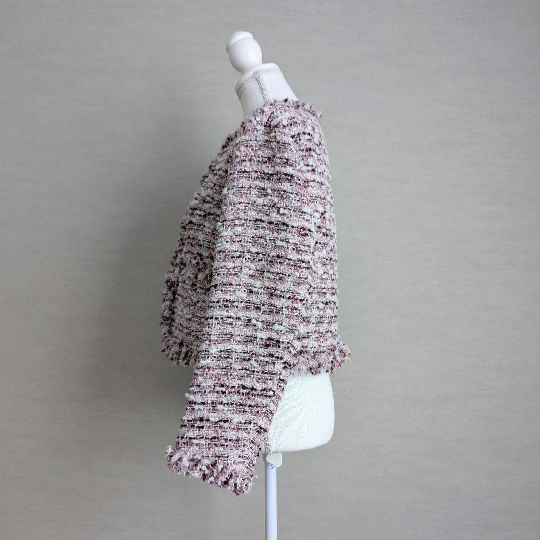 TOMORROWLAND ライラックファンシー フリンジカラーレスジャケット