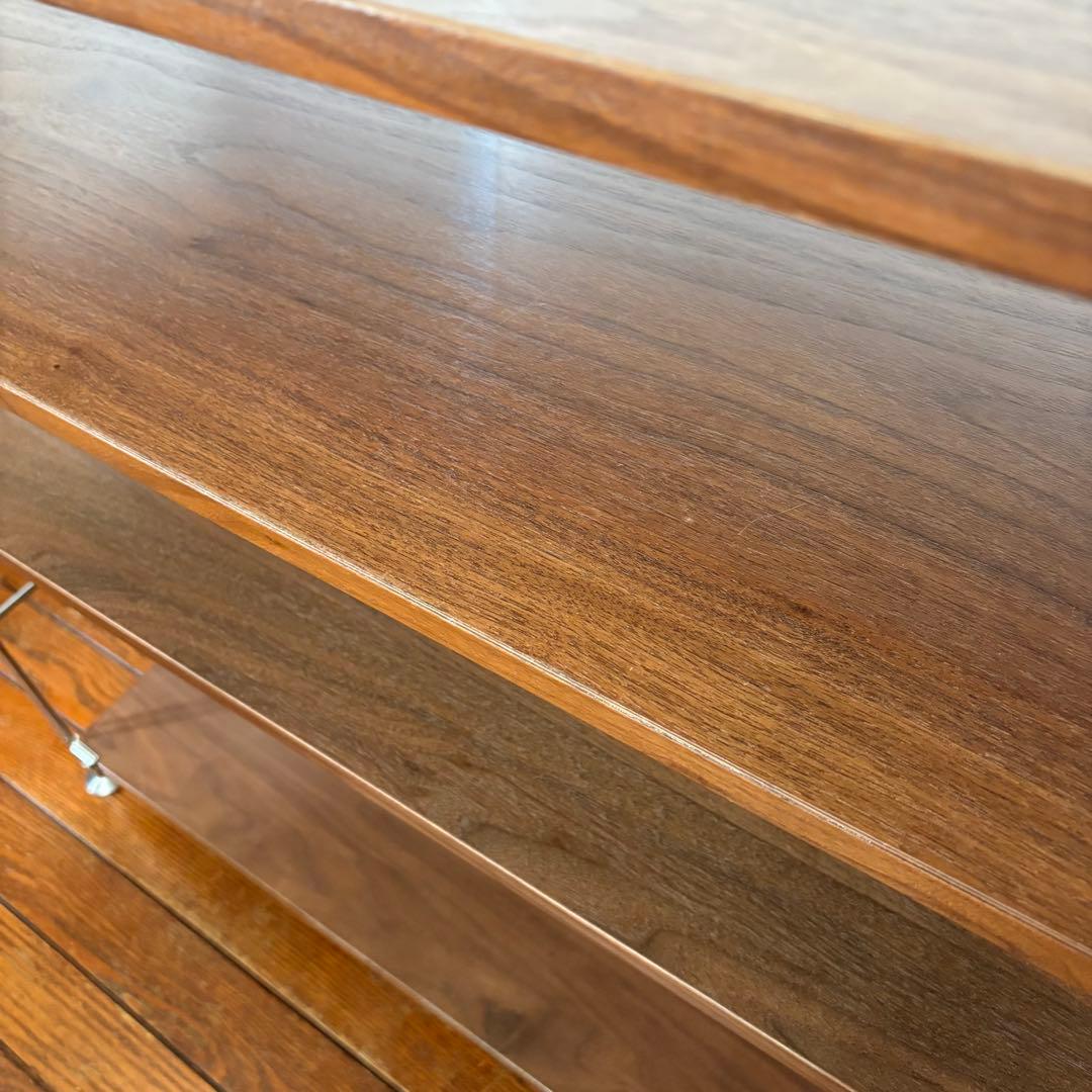 お値下げ中！無印 ユニットシェルフ ワイド 小 ウォールナット ＋追加棚1枚