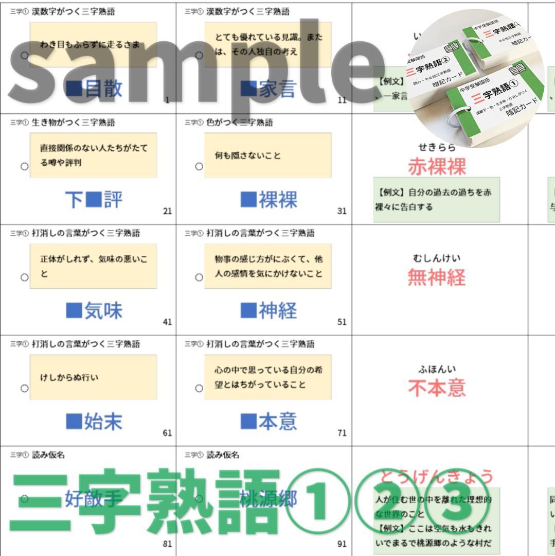 【069】中学受験国語の重要語句セット　サピックス　言葉ナビ上下対応　中学入試