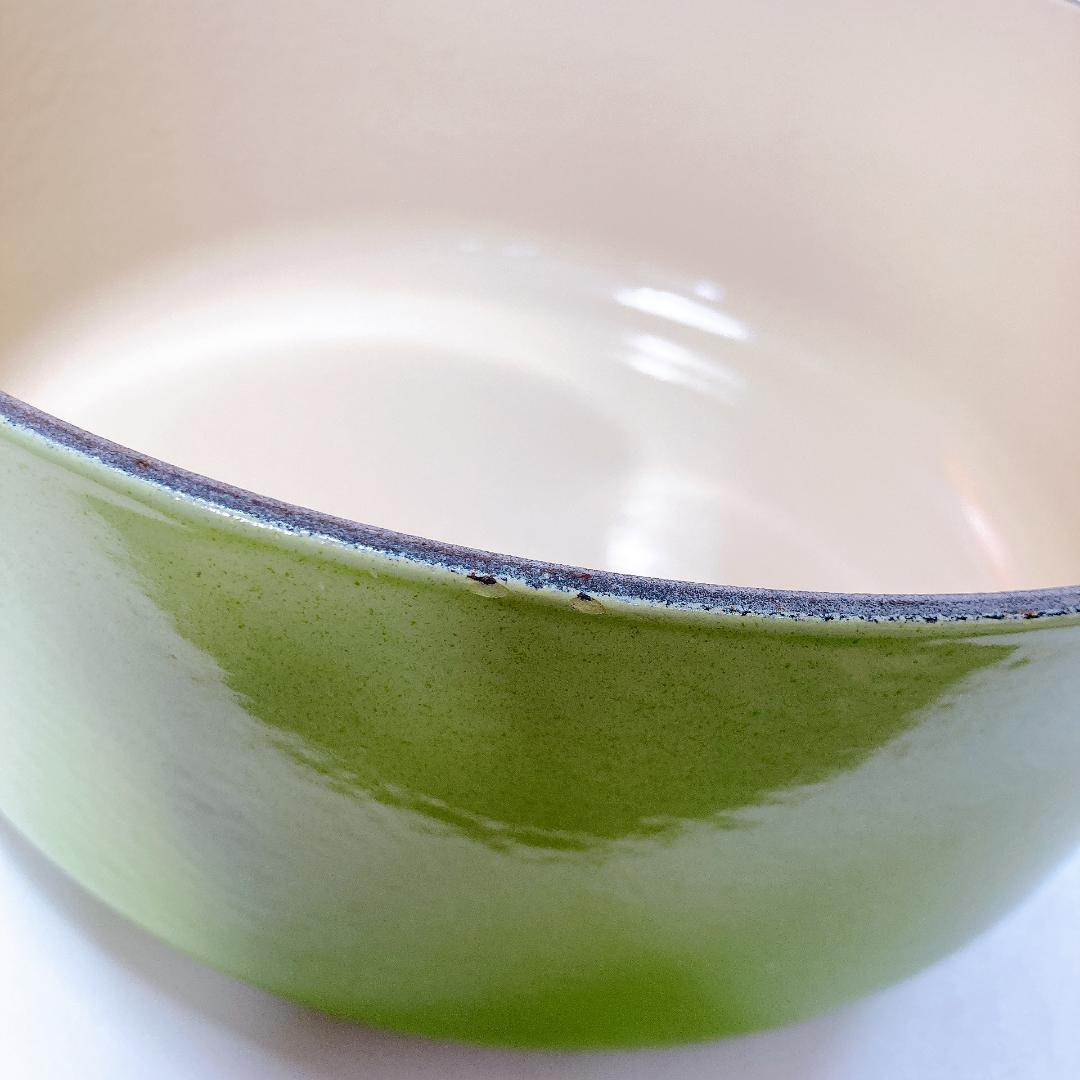 ルクルーゼ ココットロンド 26cm 両手鍋 グリーン　|3350|