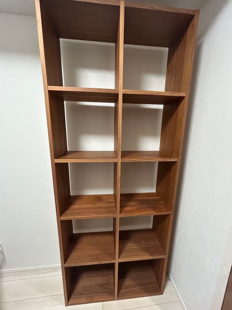 無印良品　スタッキングシェルフ　5段×2列　ウォールナット