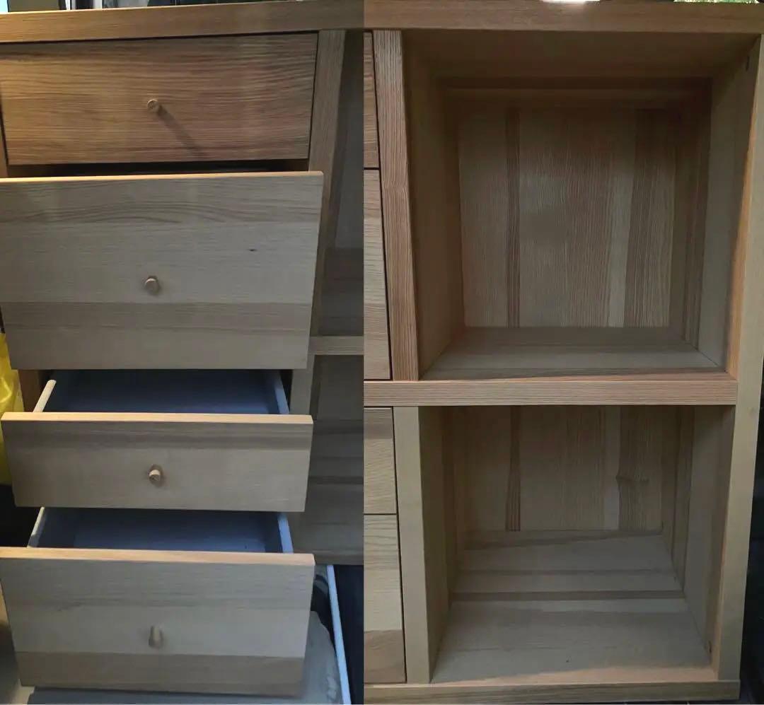 スライド木製棚キャビネットボックス