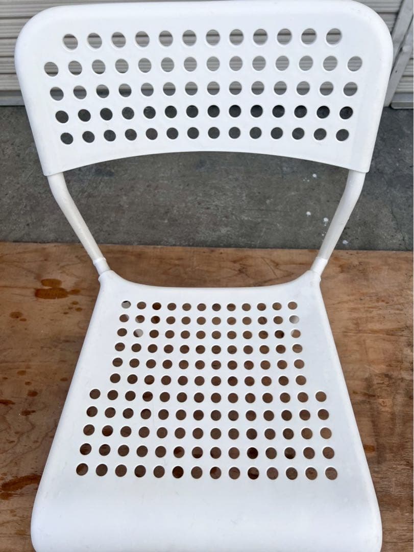 IKEA ADDE チェア 4脚セット ホワイト スタッキング 椅子