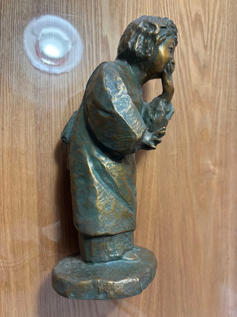 北村西望 喜ぶ少女 ブロンズ 置物