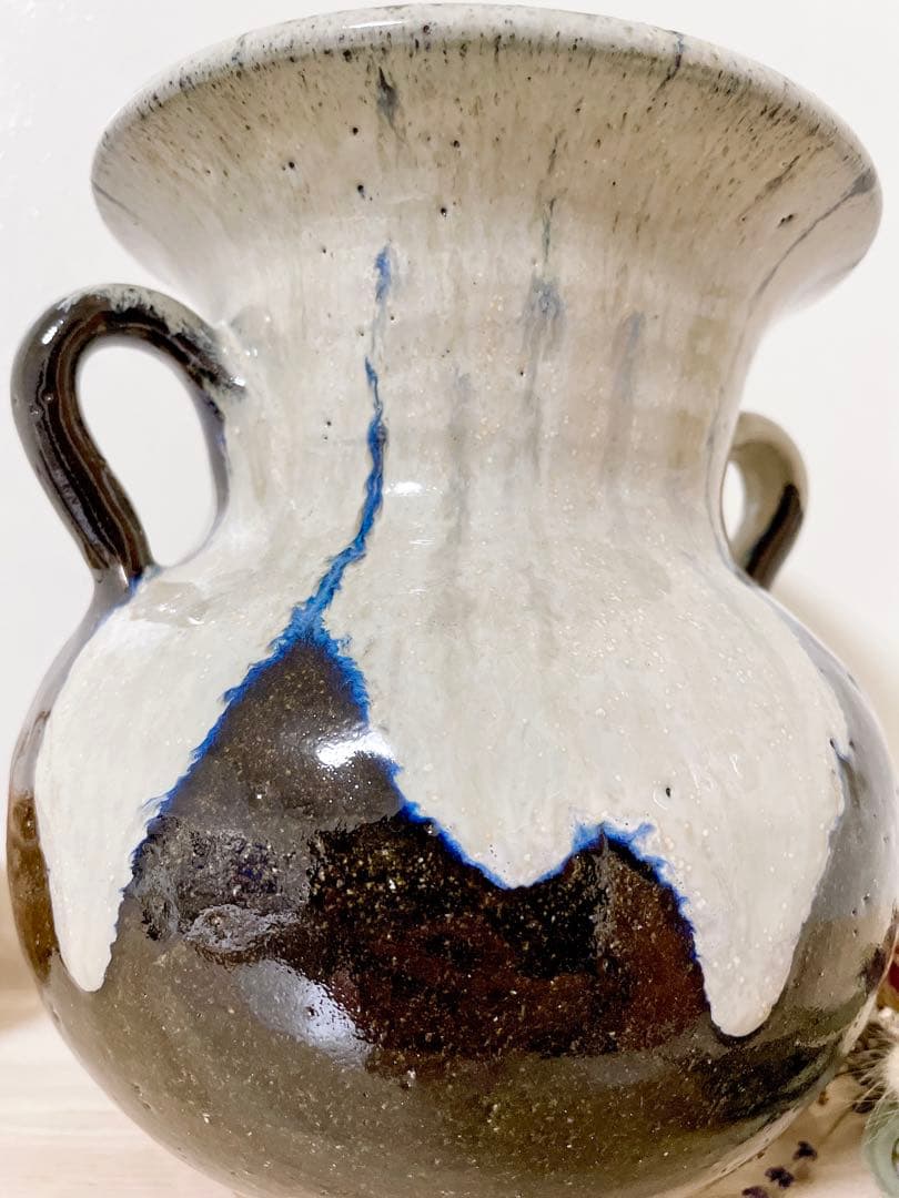 両持ち手付き花瓶　花瓶 フラワーベース　壺