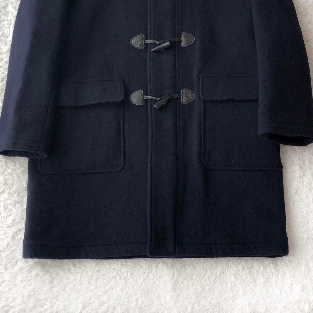 ブルックスブラザーズ ダッフルコート メルトン トグル レザー ネイビー L