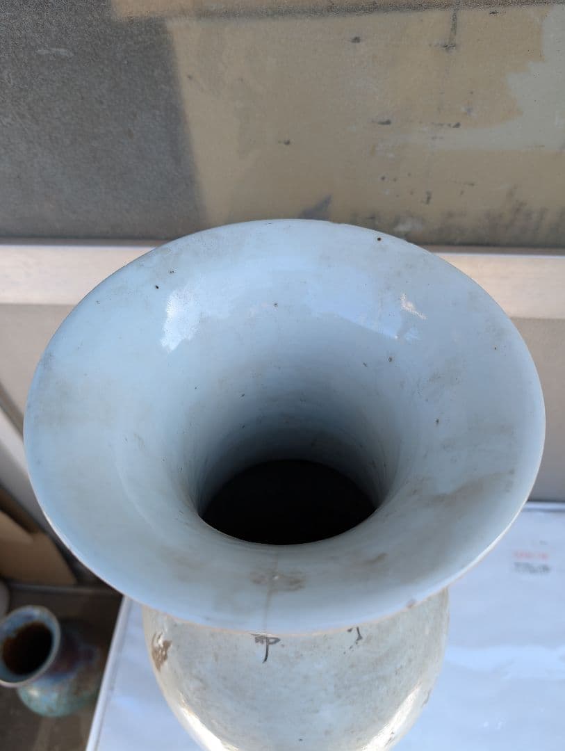 中国美術　骨董品　粉彩花瓶　民国時期　毛子栄出品　高さ58cm